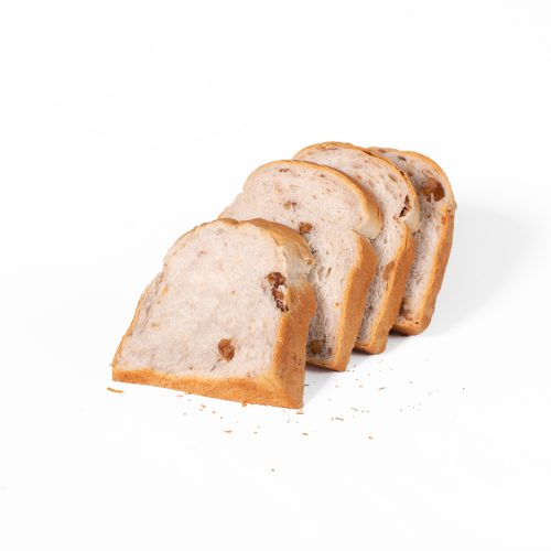 bread secret walnut loaf half cut 4 pieces