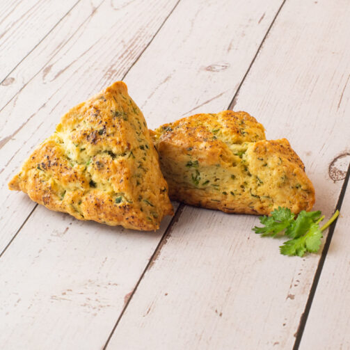 bread-secret-coriander-scones-on-wooden-table